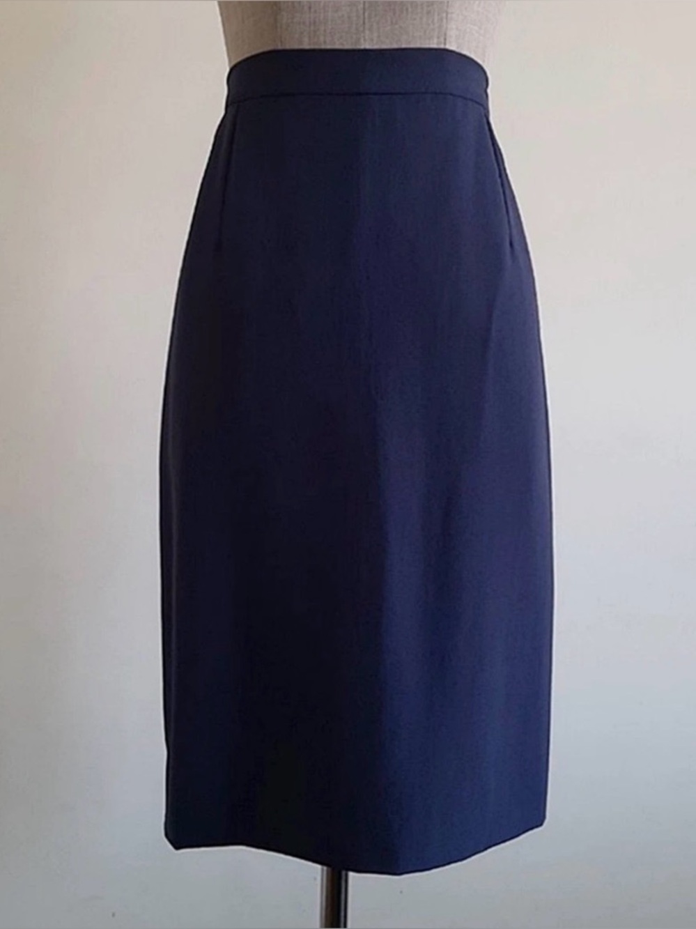 Vintage 90s Tally Taylor Paris Rome Blue Straight Pencil Skirt Women’s Size 8